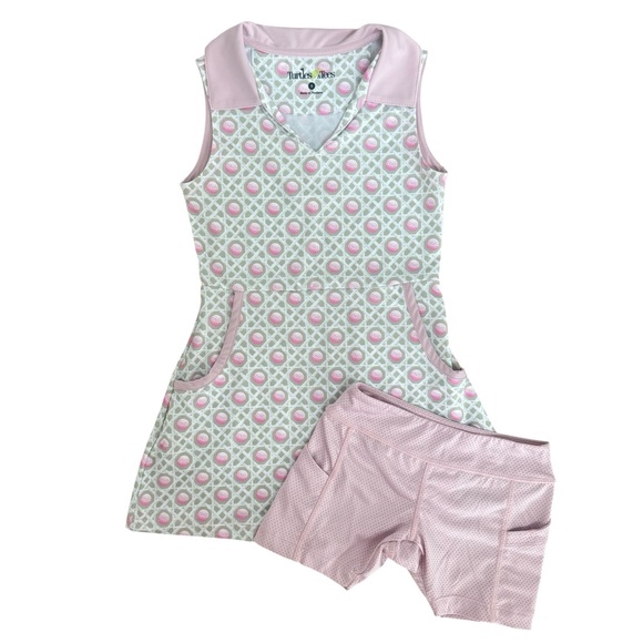 Turtles & Tees Golf Print Dotty Athletic Dress size Small/6-7 - Picture 2 of 10